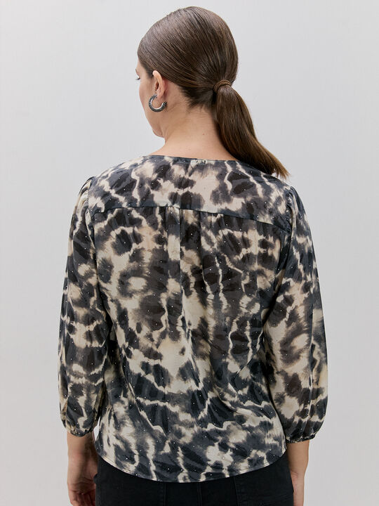 blusa volumen manga Negro image number null