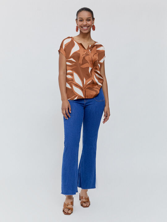 blusa saten estampada Teja image number null