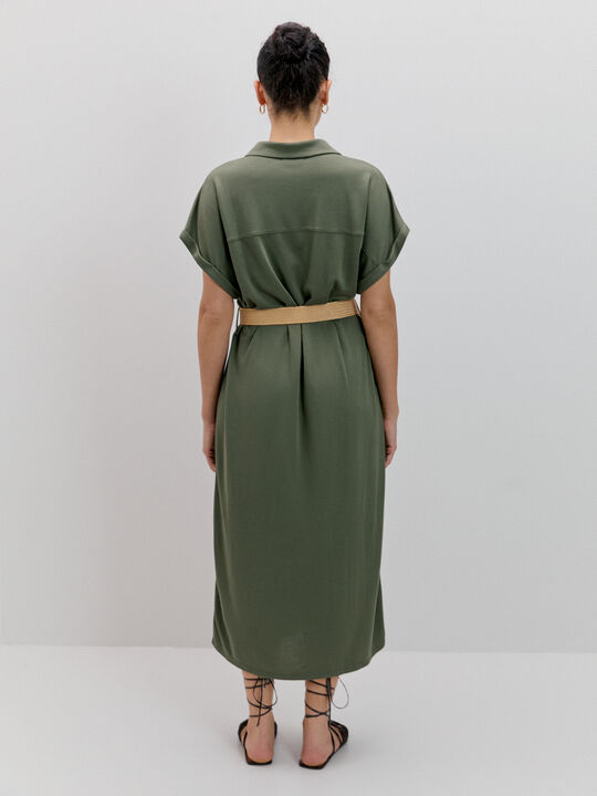 VESTIDO CAMISERO MODAL Bosque image number null