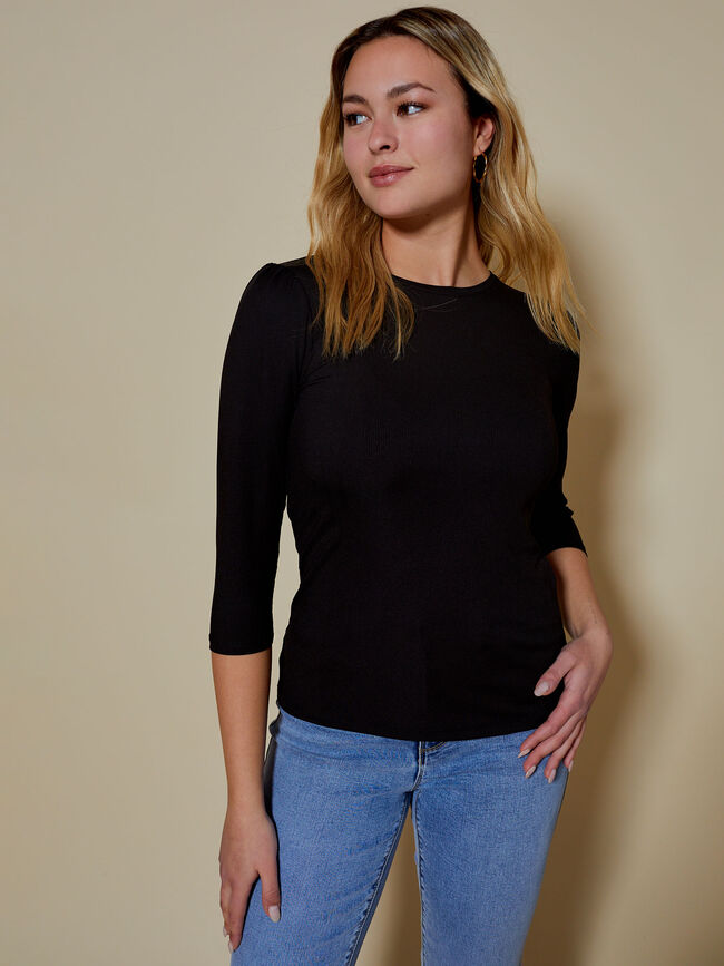 Camiseta elástica Negro