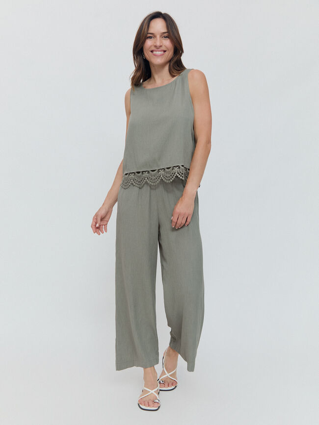 TOP FORNITURA BAJO Verde Te