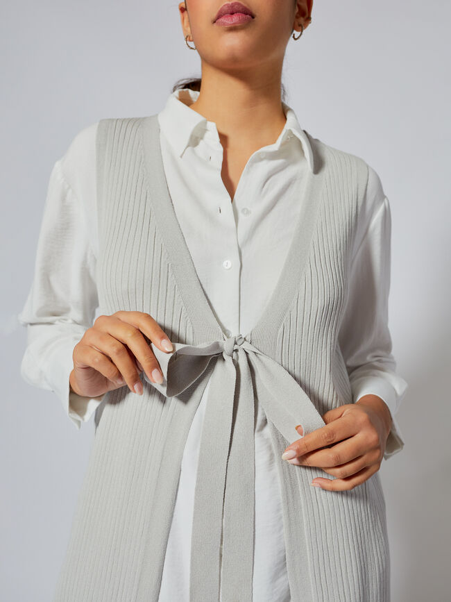 Chaleco canalé lazada Gris Medio 2