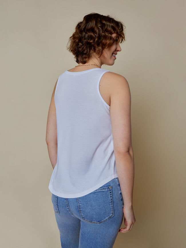 TOP LISO 100% algodón Blanco Optico