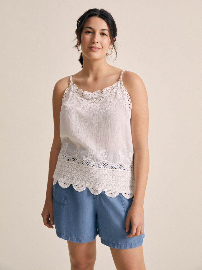 TOP BORDADO Blanco Optico