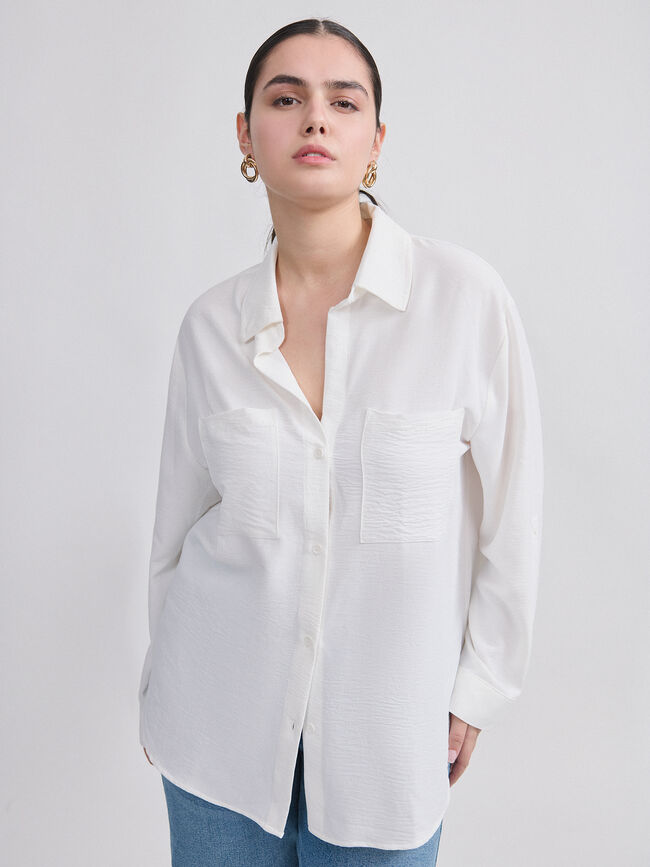 CAMISA MANGA LARGA Blanco Optico