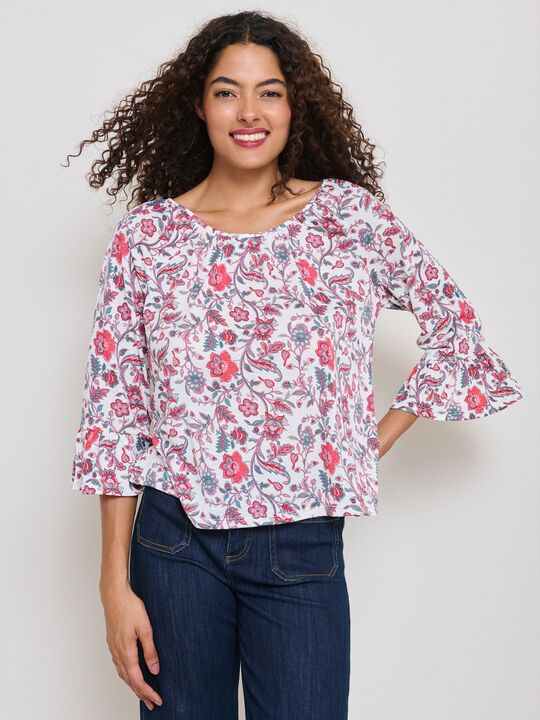 CAMISETA M 3/4 ESTAMPADA POLIVISCOSA Estampado 1 image number null