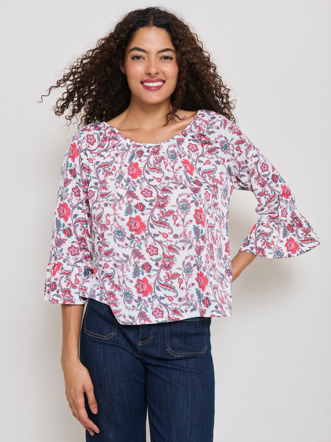 CAMISETA M 3/4 ESTAMPADA POLIVISCOSA Estampado 1