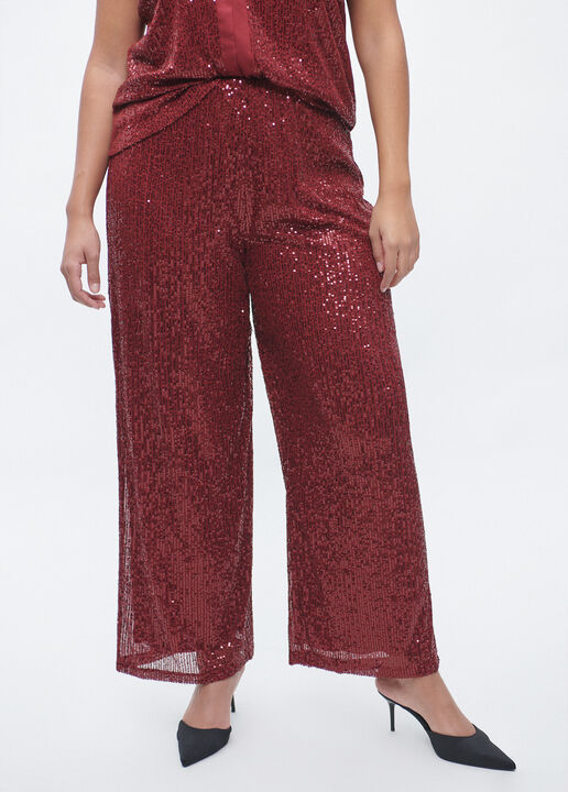 PANTALÓN LENTEJUELAS Granate image number null