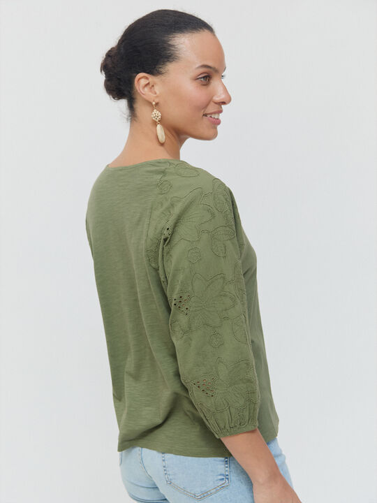 BLUSA BIMATERIA Blanco Hueso image number null