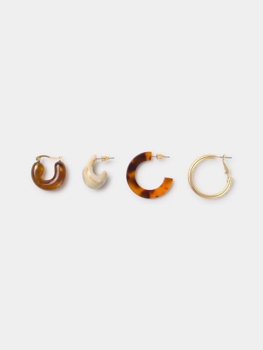 PACK CUATRO PENDIENTES Oro image number null