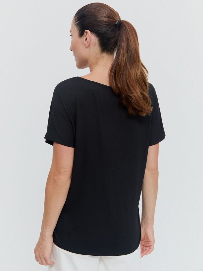 CAMISETA PUNTILLA Negro