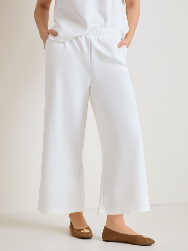 JOGGER SCUBA CROPPED Blanco Hueso
