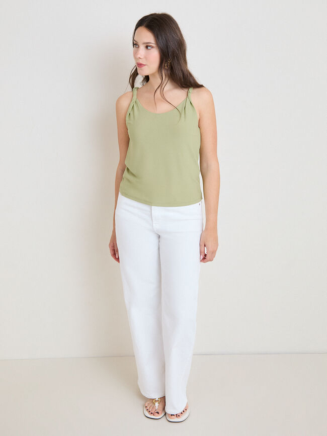 TOP DETALLE TIRANTES Verde salvia