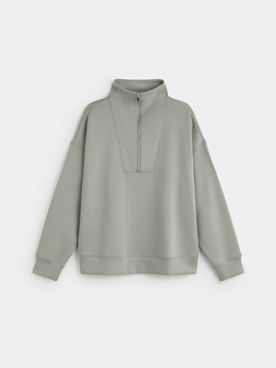 SUDADERA CUELLO ANCHO Menta image number null