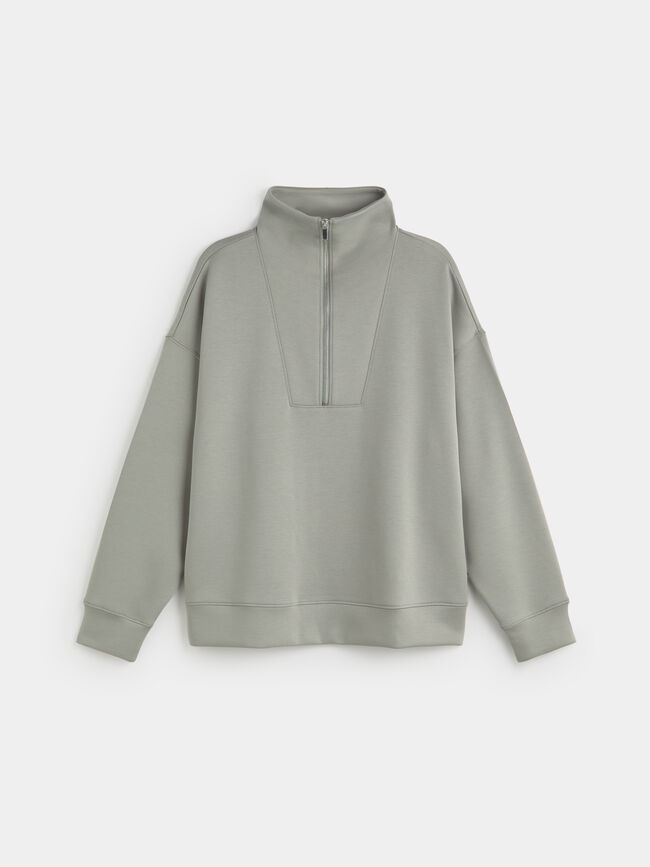 SUDADERA CUELLO ANCHO Menta