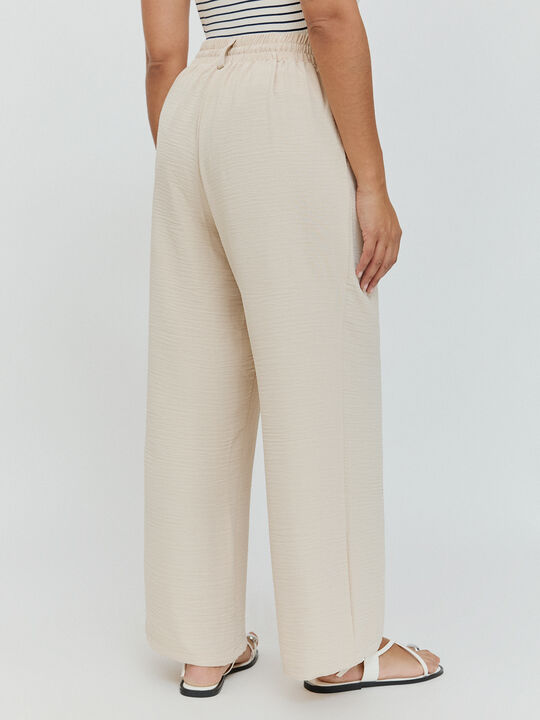 PANTALON ANCHO FLUIDO Crudo image number null