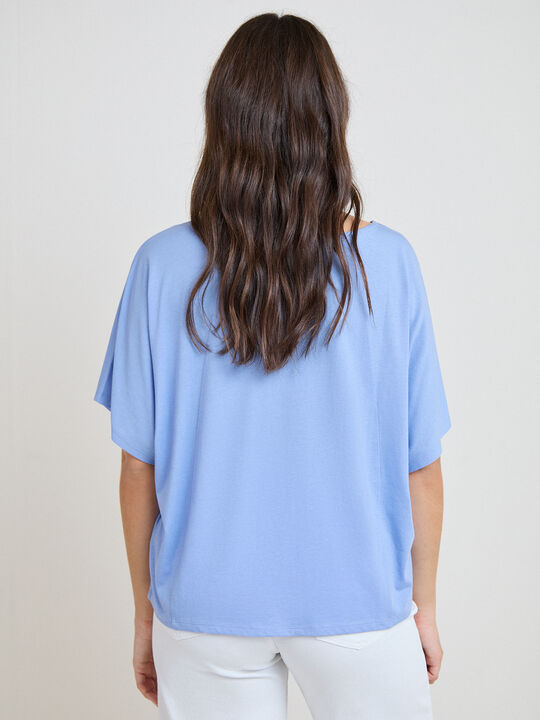 CAMISETA RANGLAN Azul Chambray image number null