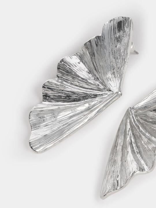 PENDIENTES MEDIA FLOR Plata image number null