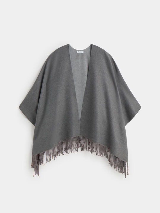 PONCHO BÁSICO LISO Gris image number null