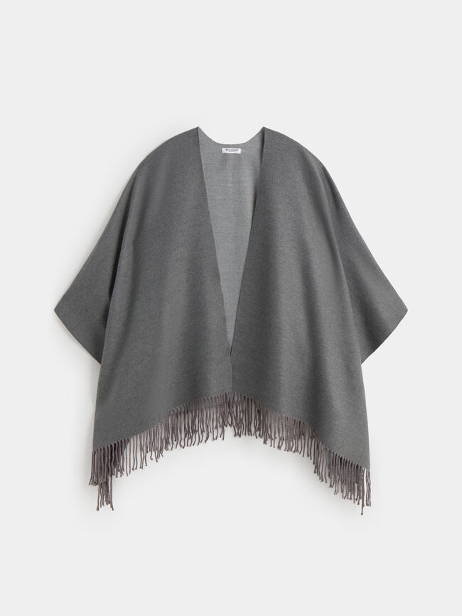 PONCHO BÁSICO LISO Gris