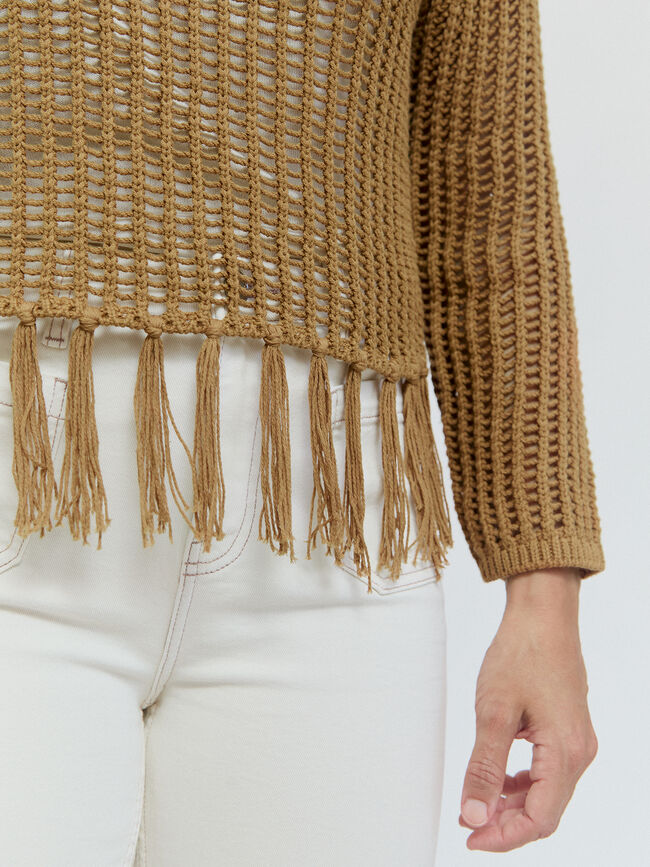 JERSEY CORTO FLECOS Tabaco