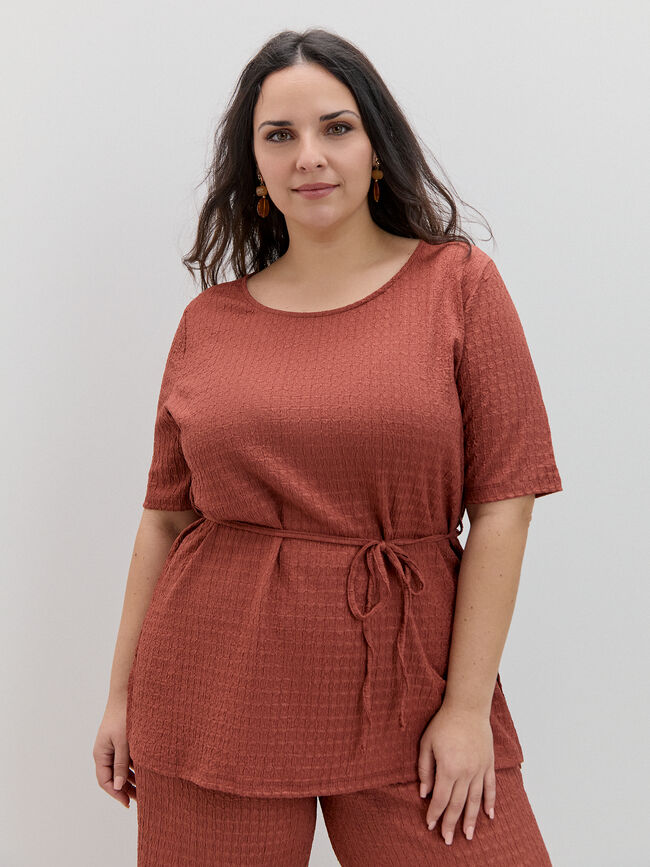 CAMISETA PERKINS CRINKLE LAZO Marron/Naranja