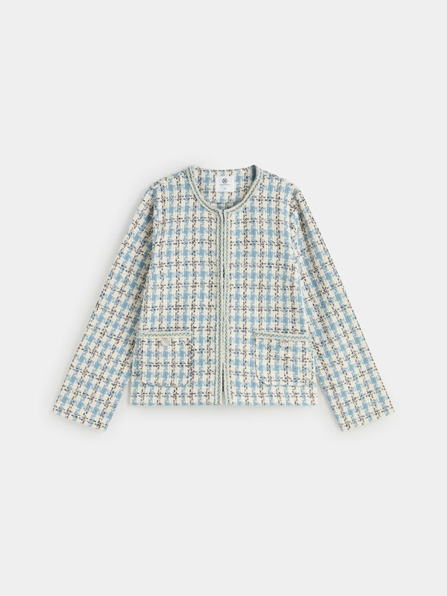 chaqueta tweed Azulon