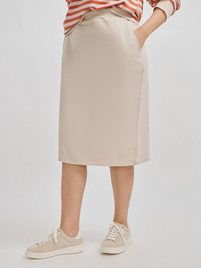 FALDA JOGGER ALGODÓN Piedra