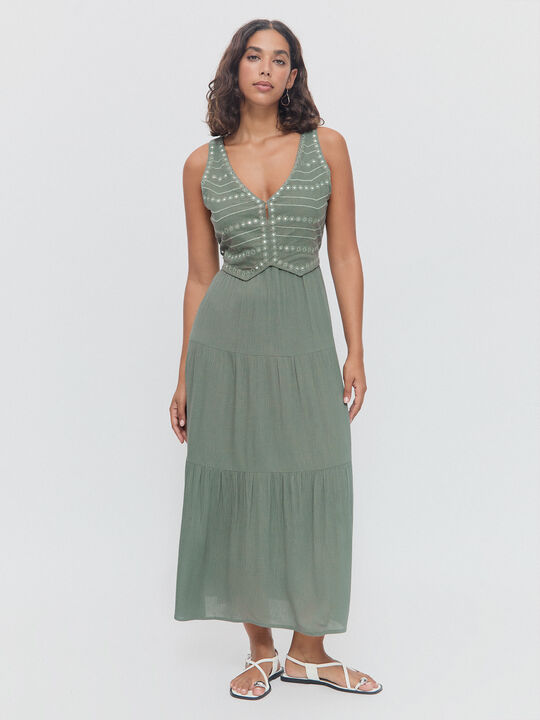 vestido chaleco Verde Te image number null