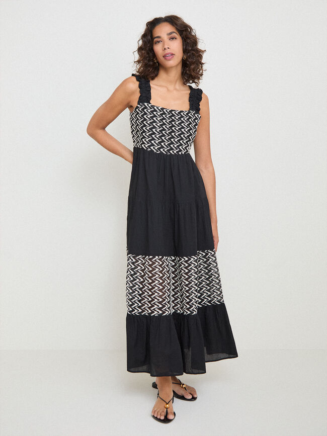 VESTIDO LARGO LAZO Negro