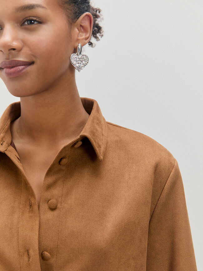 SOBRECAMISA MANGA LARGA Almendra