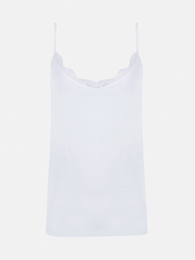 TOP encaje Blanco Optico