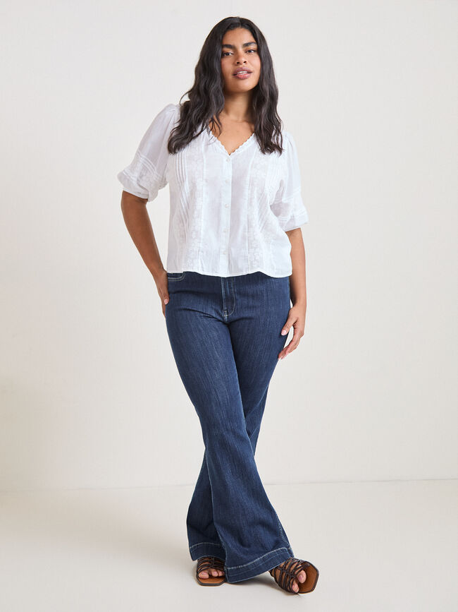 BLUSA DETALLE ENTREDOSES Blanco Optico