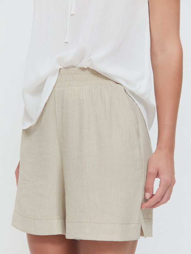 PANTALÓN CORTO CONJUNTO Blanco Hueso