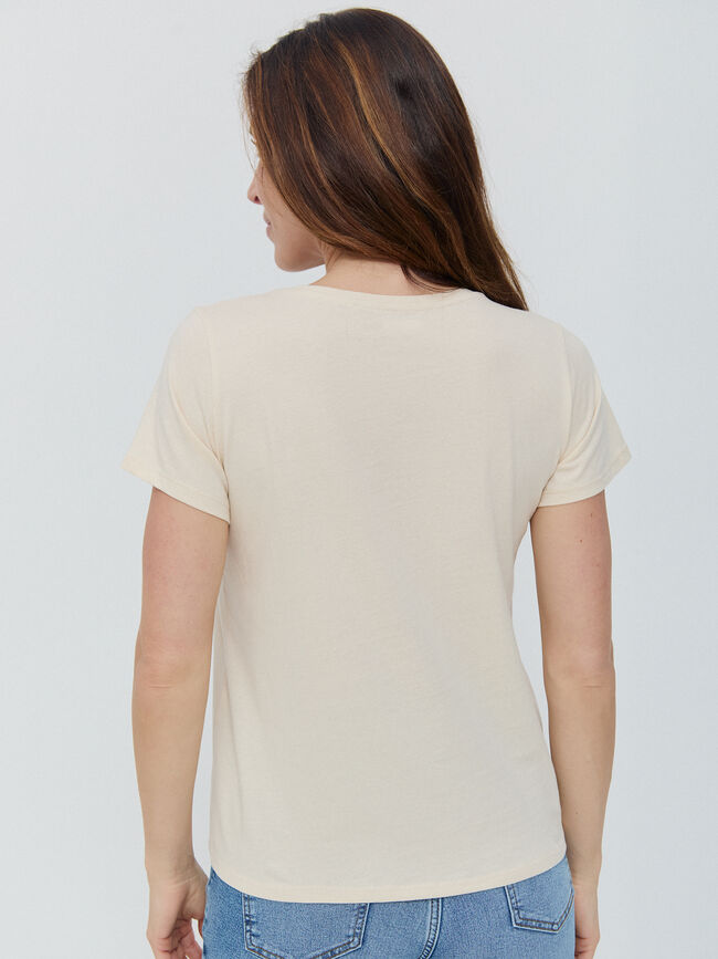 CAMISETA POSICIONAL MARIPOSAS Beige