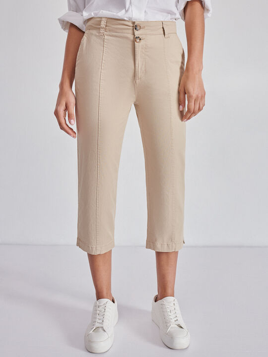 Pantalón chino capri Beige image number null