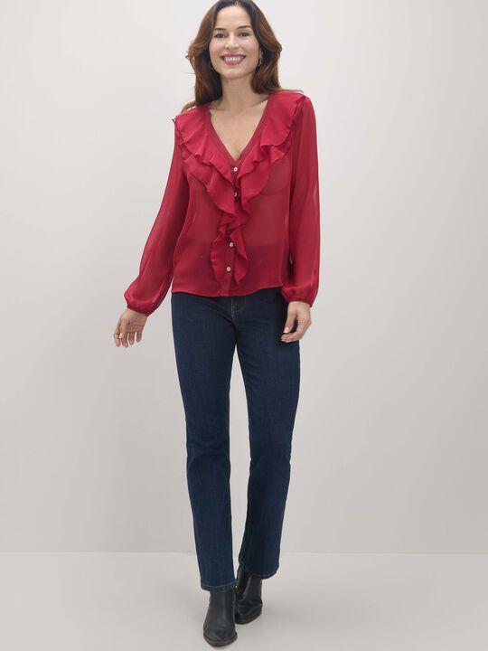 blusa volantes Rojo image number null
