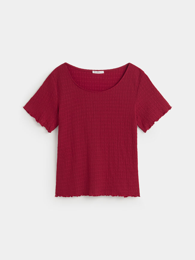 CAMISETA TEXTURA Rojo Cereza