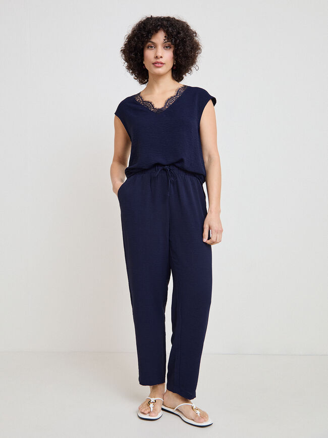 PANTAL&Oacute;N JOGGER Azul Marino