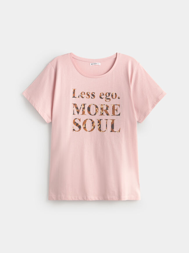 CAMISETA LETRAS ANIMAL Rosa