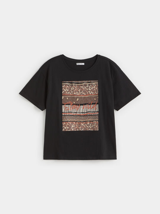 CAMISETA POSICIONAL ANIMAL Negro image number null