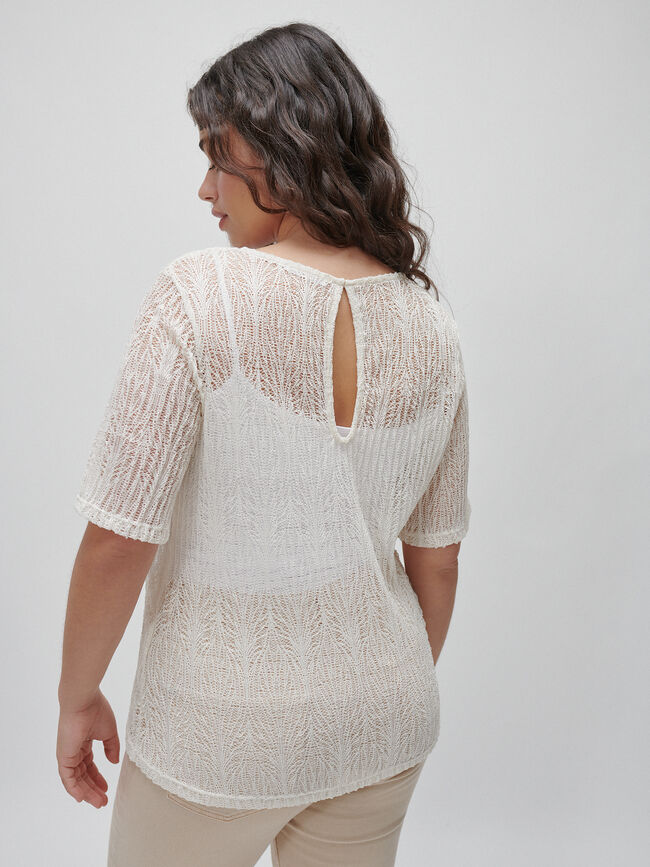 CAMISETA TEXTURA Blanco Hueso