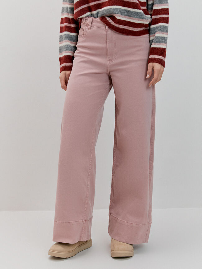 SUPER WIDE LEG TRENZA Rosa