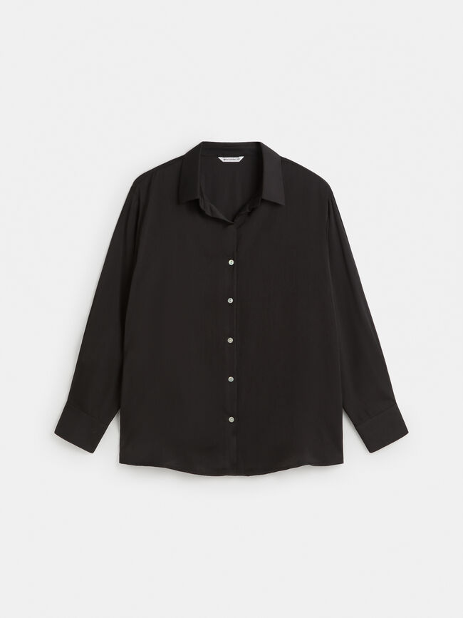 CAMISA SATINADA Negro