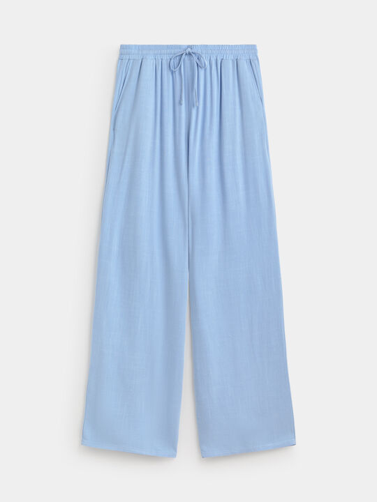 PANTAL&Oacute;N R&Uacute;STICO LARGO Azul Chambray image number null