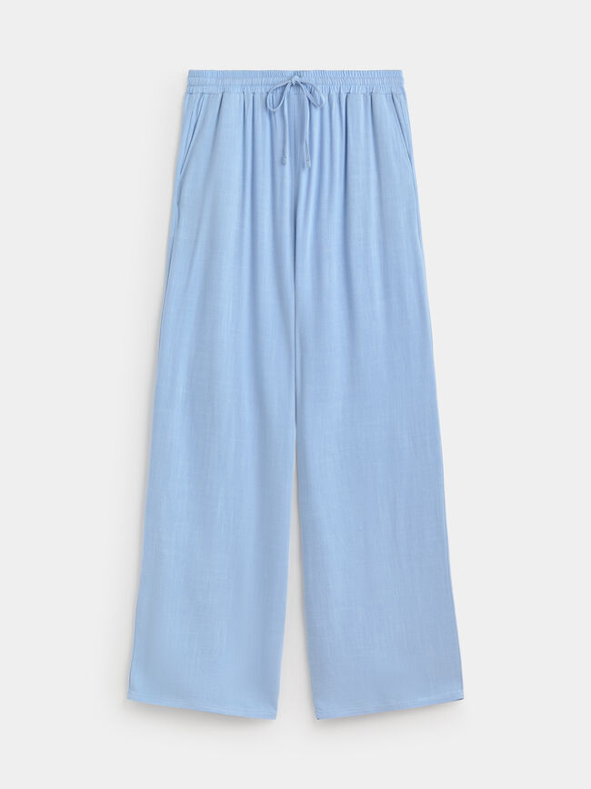 PANTAL&Oacute;N R&Uacute;STICO LARGO Azul Chambray