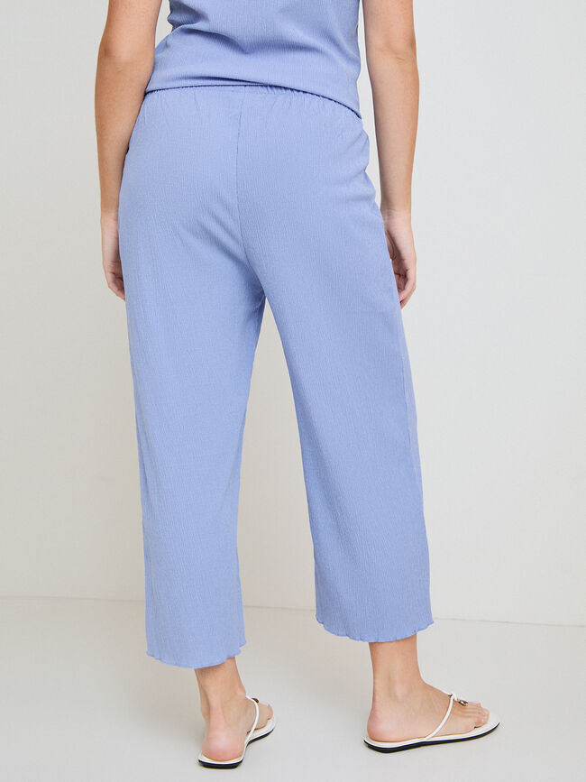 PANTALON TEXTURA CULOTTE Azul Chambray