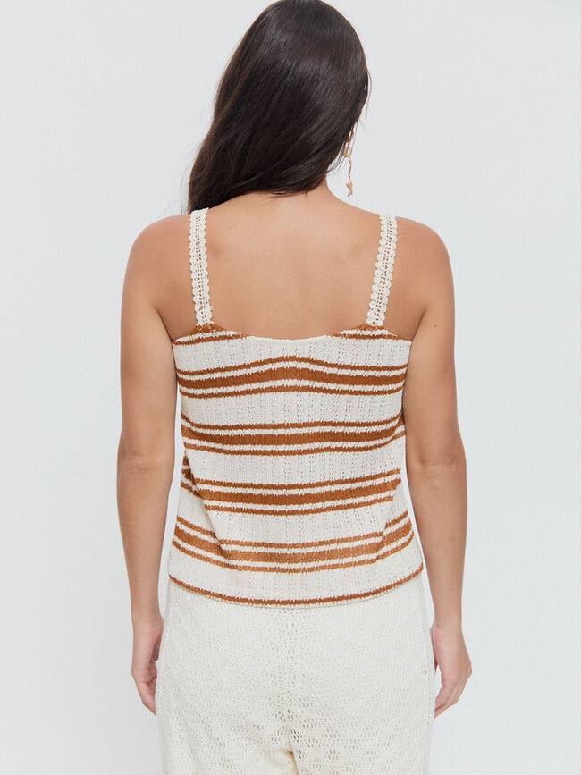 TOP TEXTURA Marron