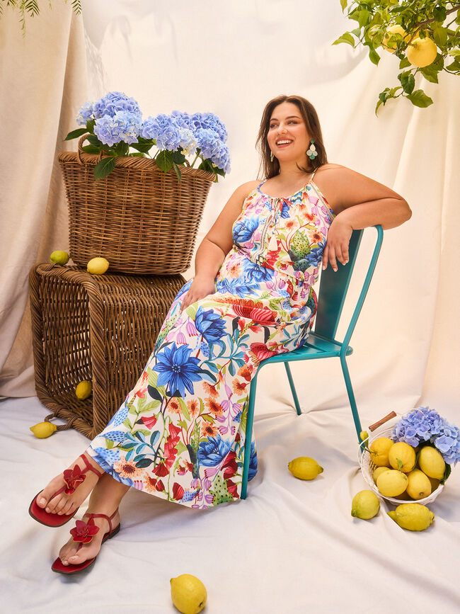 VESTIDO HALTER Multicolor