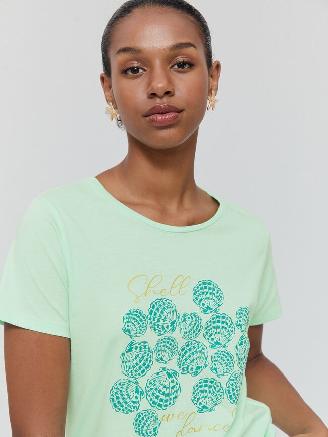 CAMISETA POSICIONAL CONCHAS Azul Agua